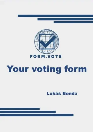 FORM.VOTE  Your voting form - Lukáš Benda - e-kniha