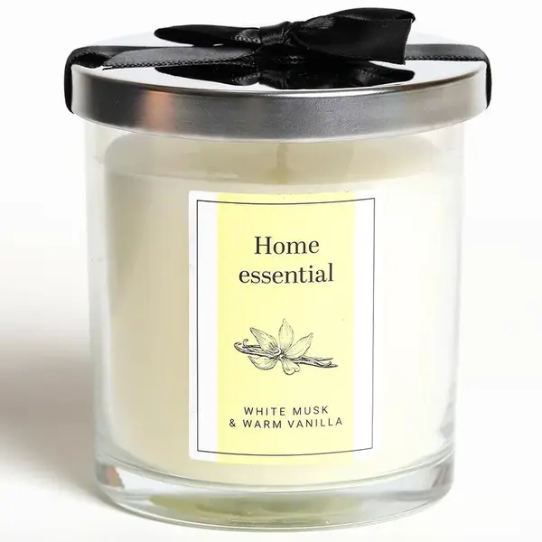 Vonná sviečka White Musk&Warm Vanilla 8x9 cm