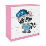 Detská komoda Babydreams ružová –  Medvedík Čistotný