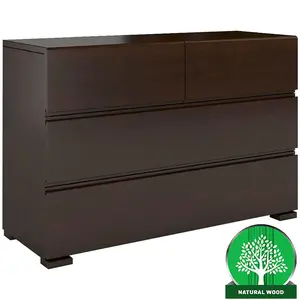 Komoda drevená borovica 4s Skandica Vestre Palisander