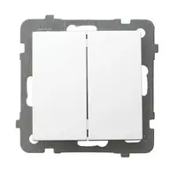 Vypínač biely ŁP-2G/m