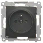 Zásuvka jednoduchá s uzemnením  Simon54 čierna