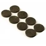 Filcové podložky o 20mm, samolepící, hnědé, 8 ks