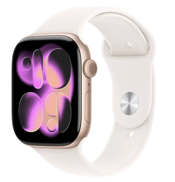 APPLE Watch 11 GPS + Cellular 46mm Ružovo zlatý hliník so svetlo rumeným športovým remienkom - S/M