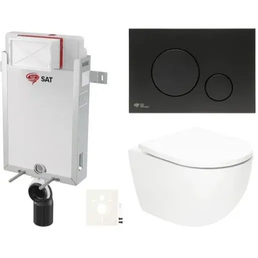 Závesný WC set na zamurovanie SAT Fusion SIKOSZTORFU68