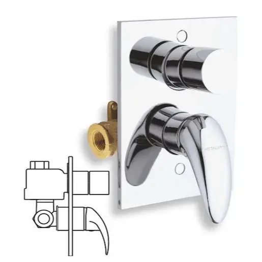 Novaservis Metalia 55 sprchová a vaňová batéria vrátane podomietkového telesa chróm 55050R.0