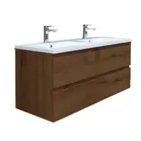 Kúpeľňová skrinka s umývadlom SAT B-Way 119x50x45 cm matný orech BWAY2120NUTU