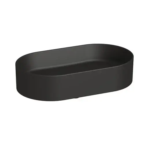 Umývadlo na dosku Jika Astra 53x31 cm černá mat bez otvoru pre batériu, bez prepadu H8183667161121