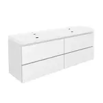 Kúpeľňová skrinka s umývadlom SAT B-Way 119x50x45 cm biela lesk BWAY2120WU4