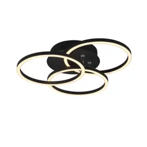 Reality Circle led stropné osvetlenie čierna r62823132 RER62823132