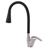 RAV SLEZÁK Sázava drezová batéria so silikónovým ramienkom čierna / chróm sa506.5/13 SA506.513