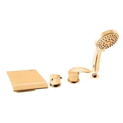 Vaňová batéria RAV Slezák so sprchovacím setom v zlatom prevedení D473.0PZ