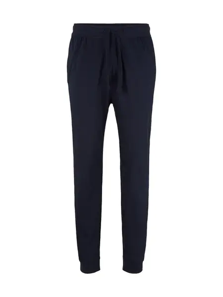 TOM TAILOR Pyžamové nohavice  tmavomodrá / tmavosivá / biela