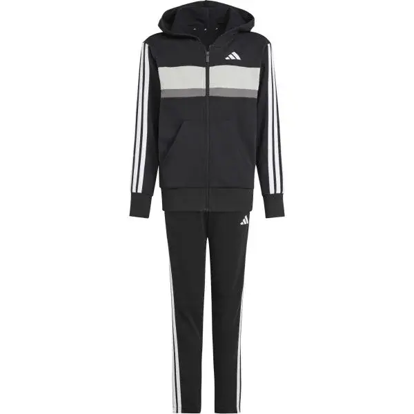 adidas 3 STRIPES TIBERIO Dětská souprava, černá, velikost