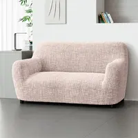 Bielastické potahy GRAFITI NOVÉ béžové dvojkřeslo (š. 120 - 160 cm)