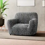 Bielastické potahy GLORIA šedá křeslo (š. 60 - 110 cm)