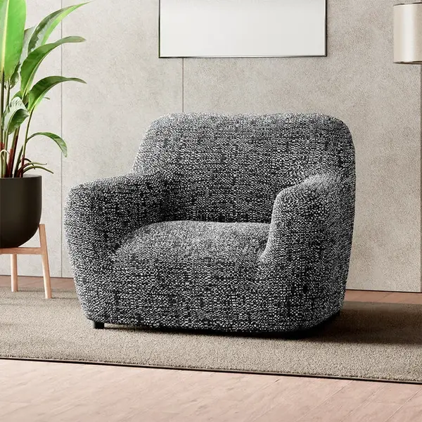 Bielastické potahy GLORIA šedá křeslo (š. 60 - 110 cm)