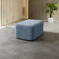 Bielastické potahy VENEZIA modrá taburet (40 x 40 x 40 cm)