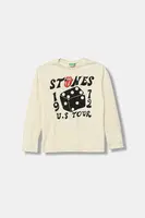 Dětské bavlněné tričko s dlouhým rukávem United Colors of Benetton