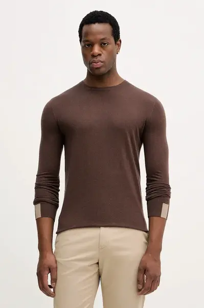 Vlněný svetr Mos Mosh ADAM černá barva, 503341