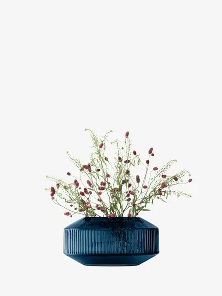 Široká váza Rotunda, v. 14 cm, safír - LSA international