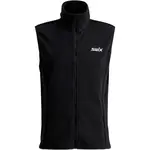 Swix TRACK FLEECE VEST M Pánska flísová vesta, čierna, veľkosť