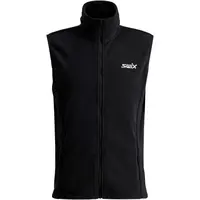 Swix TRACK FLEECE VEST M Pánska flísová vesta, čierna, veľkosť