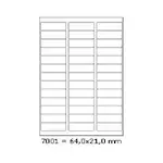 Samolepicí etikety 64 x 21 mm, 39 etiket, A4, 100 listů