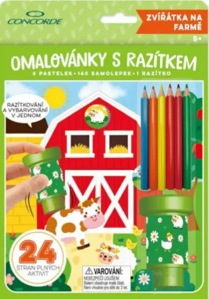 Omalovánky s razítkem CONCORDE - Zvířátka na farmě