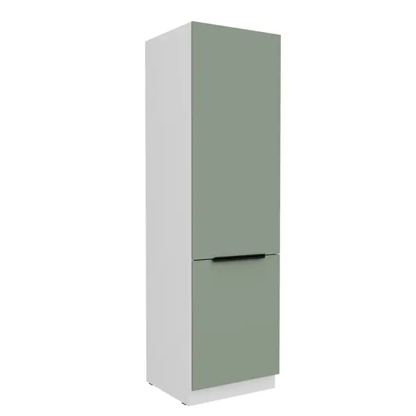 Vysoká skříňka pro vestavnou lednici Aria 60 LO-210 2F Barva korpusu: Bílá, Barva dvířek: SA - Aquamarine AFM