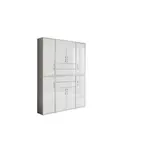 MID.YOU SKŘÍŇ NA ŠANONY, šedá, vysoce lesklá bílá, 172,6/227,2/33 cm