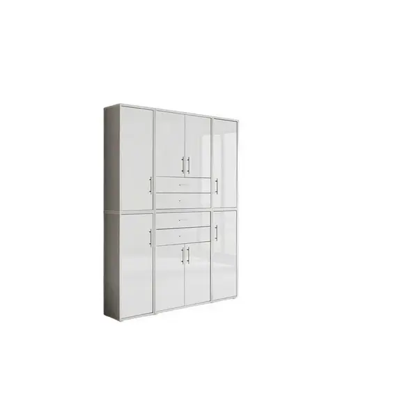 MID.YOU SKŘÍŇ NA ŠANONY, šedá, vysoce lesklá bílá, 172,6/227,2/33 cm