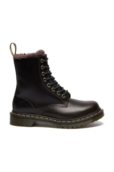 Kožené workery Dr. Martens 1460 Serena dámské, hnědá barva, na platformě, lehce zateplené, DM41414020