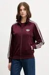 Mikina adidas Originals Firebird dámská, červená barva, s aplikací, KH1592