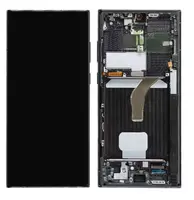LCD display + dotyková deska + přední kryt pro Samsung Galaxy S22 Ultra, phantom