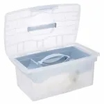 Baby Nellys Přenosný box s organizérem Baby Star  transparentní/bílá