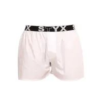 Styx Pánské trenky sportovní guma bílé (B1061) XXL