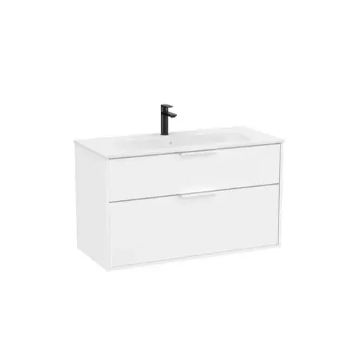 Roca Optica kúpeľňová skrinka s umývadlom 99x58x45,5 cm biela matná mat OPT1002ZBM