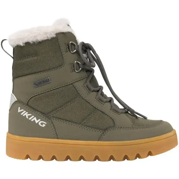 VIKING BY NORWAY FLEEK WARM GTX ZIP Juniorská zimná obuv, khaki, veľkosť