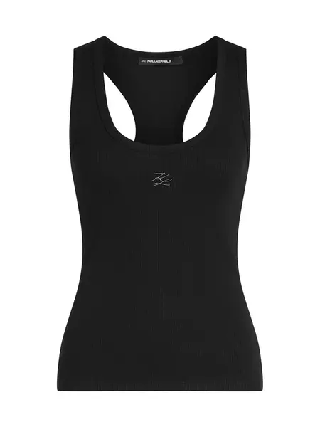 Karl Lagerfeld Top 'Autograph'  čierna / biela
