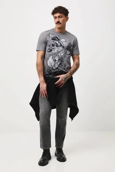 Tričko Medicine pánské, šedá barva