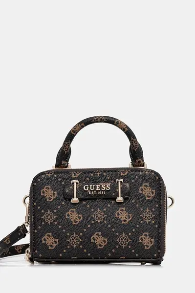 Kabelka Guess SILIA hnědá barva, HWGP98 90760