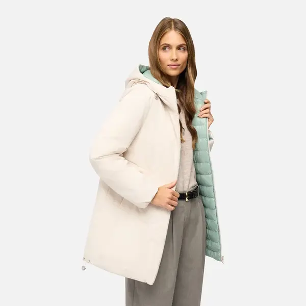 Zelená dámská prošívaná bunda Geox Spherica - Dámské