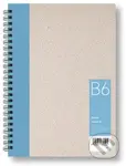 Kroužkový zápisník B6, čistý, světle modrý, 50 listů