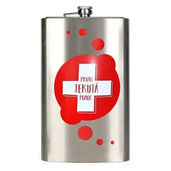 ALBI PRVÁ TEKUTÁ POMOC Megaploskačka, strieborná, veľkosť 1,8 L