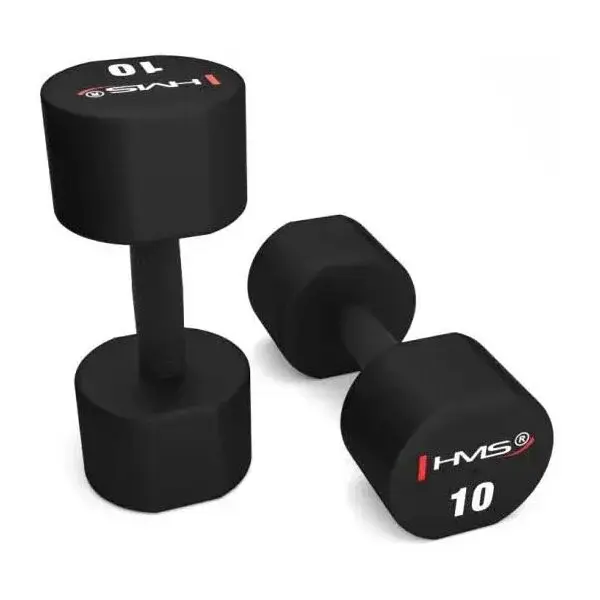 HMS HPT10 Jednoruční činky, černá, velikost 10 KG