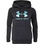 Under Armour RIVAL FLEECE SHIMMER Dámská mikina, černá, velikost