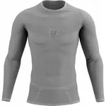 Compressport ON/OFF BASE LAYER LS TOP M Pánské funkční triko, šedá, velikost