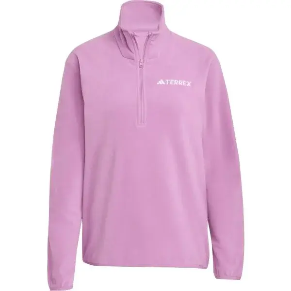 adidas MULTI ESSENTIALS 1/2 ZIP FLEECE Dámská fleecová mikina, růžová, velikost
