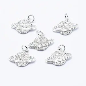 Brass Micro Pave Cubic Zirconia Pendants